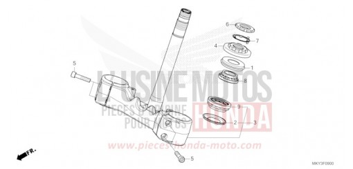 TIGE DE DIRECTION (CB650RA) CB650RAP de 2023